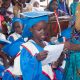 Pupils entertain staff, fellow students and parents on graduation day